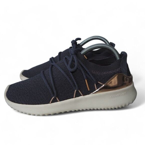 Adidas Ultimamotion Cloudfoam Sneakers Grey / Rose Gold F37037 Women's 7.5 - Picture 2 of 11